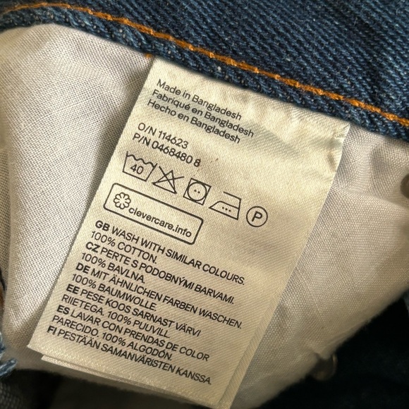 H&M Size 2 Blue high waisted Shorts - Picture 3 of 10